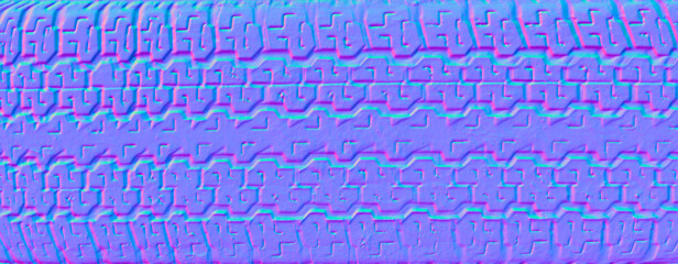 Car tire pattern Normal map for 3D Materials