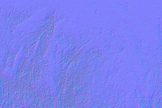 normal map of old rough loose concrete surface, texture for use in 3D programs, 3d render