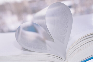 Heart from the pages of a book