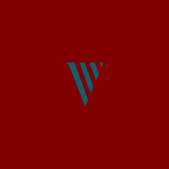 letter V with stripes in a cool color