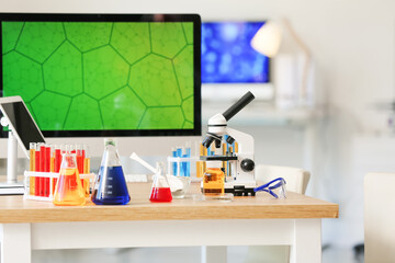 Interior of modern scientific laboratory