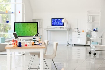 Interior of modern scientific laboratory