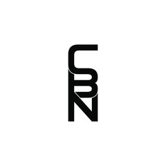 Obraz premium cbn letter original monogram logo design