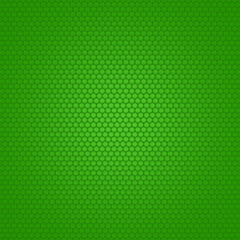 Digitally generated small black-edged dots and bright green circles
