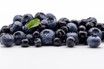 bilberry heap on white