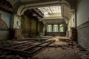 Interior Of Abandoned Building