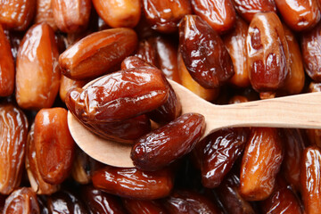 Spoon on sweet dried dates
