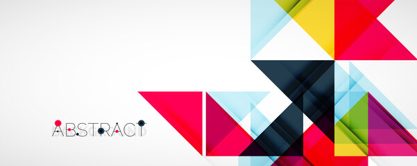 Set of vector triangle geometric backgrounds. Vector illustration for covers, banners, flyers and posters and other designs