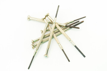 Precision screwdriver isolated on a white background.