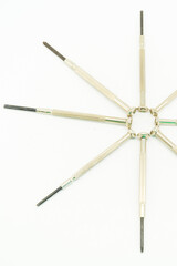 Precision screwdriver isolated on a white background.