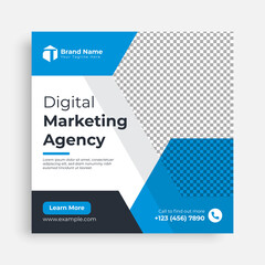 
Digital Marketing Social Media Post Template, Digital marketing agency, Square Flyer Template, Editable web Banner Post Template, Digital Business Marketing Social Media Banner