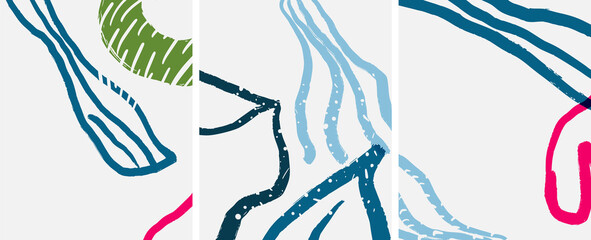 Social media abstract backgrounds. Abstract hand drawn doodles. Vector illustration for covers, banners, flyers