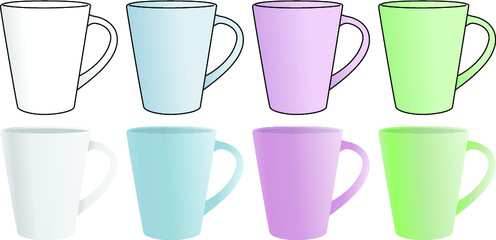 シンプルなマグカップのイラスト