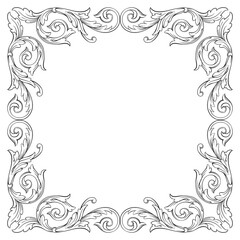 Decorative frames. Retro ornamental frame, vintage rectangle ornaments and ornate border. Decorative wedding frames, antique museum picture borders or deco devider. Isolated icons vector set