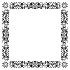 Calligraphic design elements: page decoration, Premium Quality and Satisfaction Guarantee Label, antique and baroque frames and floral ornaments, grunge frames.