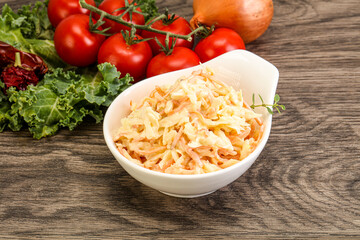 Vegetarian Cole slaw salad with cabbage
