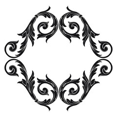 Calligraphic design elements: page decoration, Premium Quality and Satisfaction Guarantee Label, antique and baroque frames and floral ornaments, grunge frames.