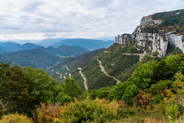 Fototapeta premium French countryside. Col de Rousset. View of the heights of the Vercors, France
