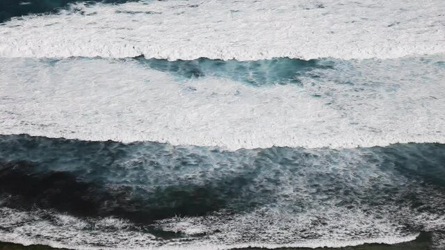 Ocean waves in Bali beach, Indonesia
