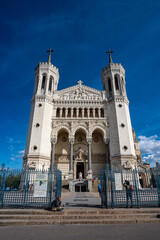 The Basilica of Notre-Dame of Fourviere in Lyon, France, Europe