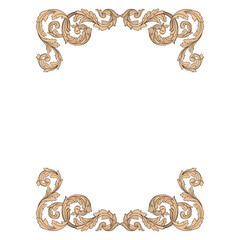 Decorative frames. Retro ornamental frame, vintage rectangle ornaments and ornate border. Decorative wedding frames, antique museum picture borders or deco devider. Isolated icons vector set