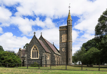 Historic Anglican Christ Church (built 1871) in Birregurra, Victoria, Australia.