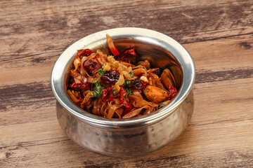 Asian wok noodle with mussels