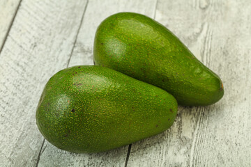 Two ripe exotic avocado vegetable