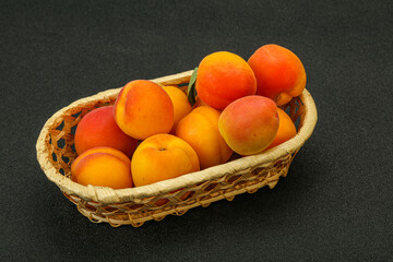 Fresh ripe sweet few apricots