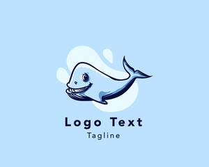 Whale Vector Logo Template