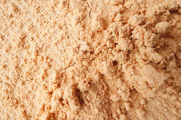 Decorative cosmetic background, eyeshadows powder texture close up