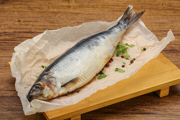 Salted Herring fish with pepper