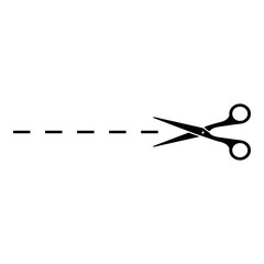 Scissors with cut lines