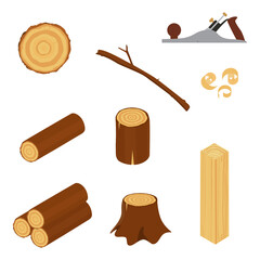 Wood industry vector