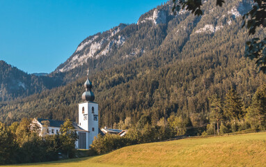 Beautiful church near Berchtesgaden, Bavaria, Germany