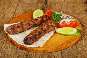 Beef skewer minced meat shashlik