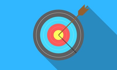 Archery board illustration vector design