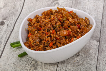 Asian style Fried rice with vegetables