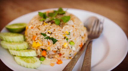 Thai and Chinese fried rice  Asian food best dish