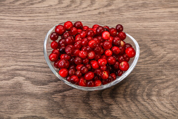 Sweet and tasty cranberry in the bowl