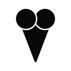 ice cream vector icon on white background color editable