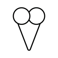 ice cream vector icon on white background color editable