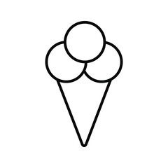 ice cream vector icon on white background color editable