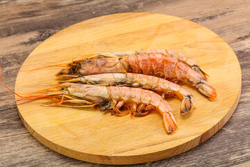 Tasty big Langoustine over the board