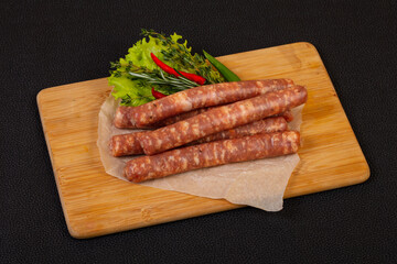 Pork sausages for grill