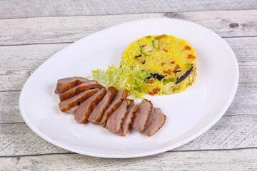 Roasted Duck breast with couscous