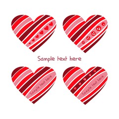 Cheerful Chocolate striped hearts with hearts.