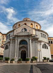 Fototapeta na wymiar front of the St Vitus Cathedral in Rijeka , Croatia.