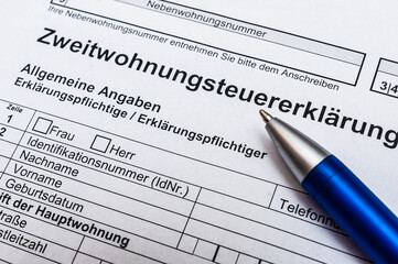 Zweitwohnungssteuererklärung Finanzamt Deutschland