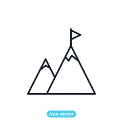 Mission Path icon. business target and goal symbol template for graphic and web design collection logo vector illustration